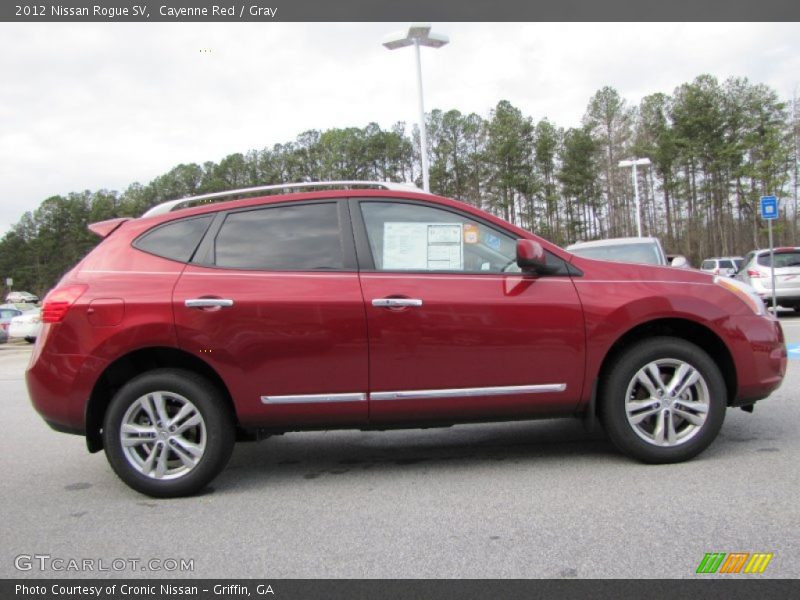 Cayenne Red / Gray 2012 Nissan Rogue SV