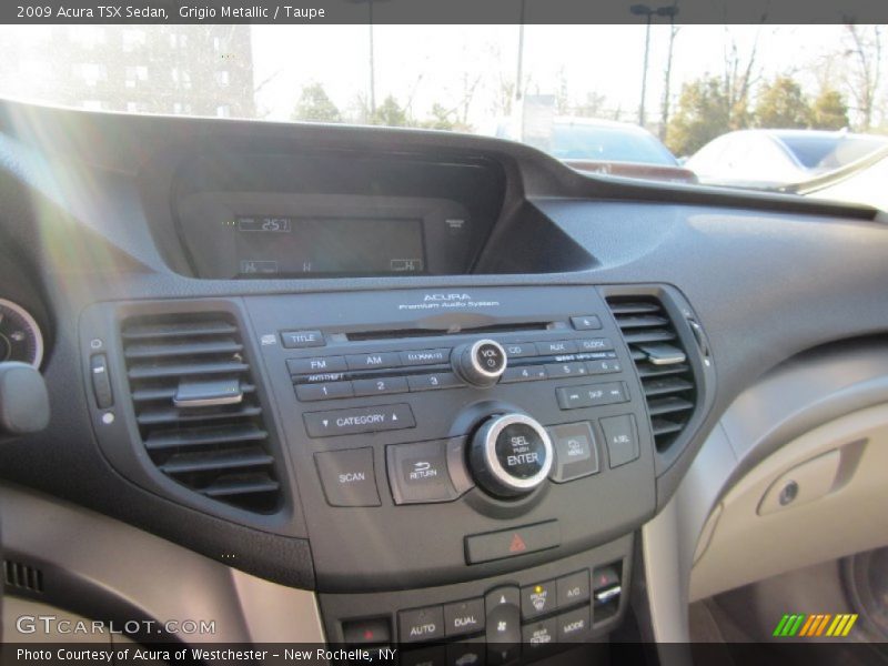 Grigio Metallic / Taupe 2009 Acura TSX Sedan