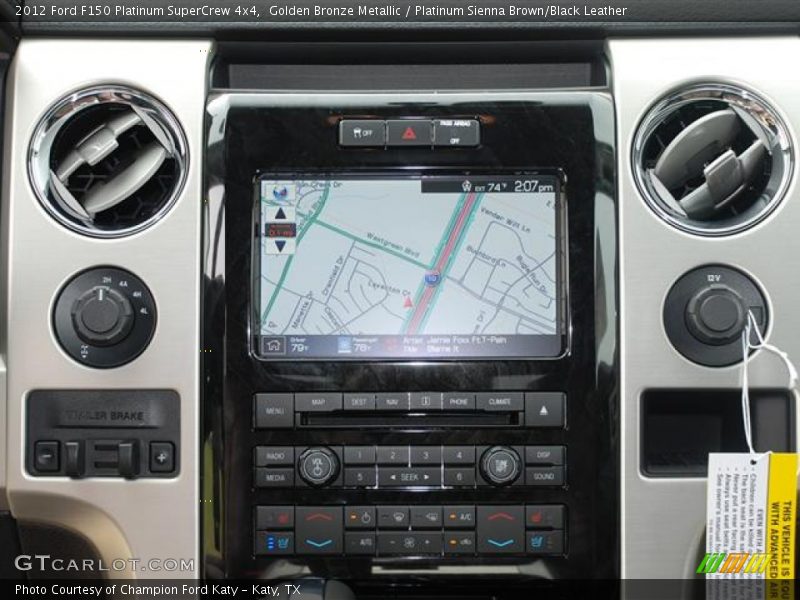Golden Bronze Metallic / Platinum Sienna Brown/Black Leather 2012 Ford F150 Platinum SuperCrew 4x4