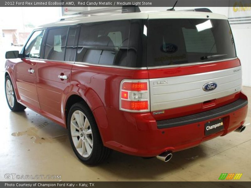 Red Candy Metallic / Medium Light Stone 2012 Ford Flex Limited EcoBoost AWD