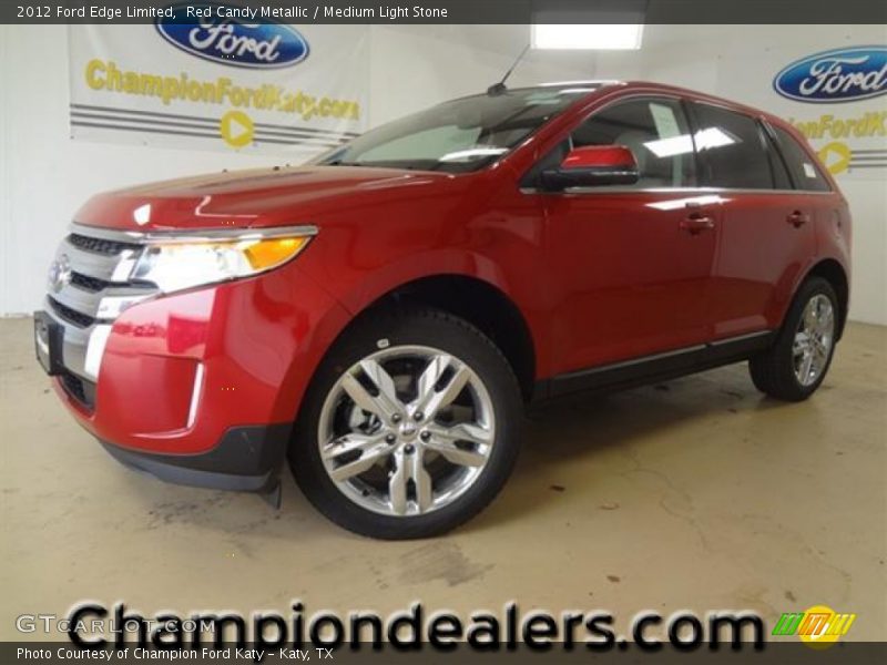 Red Candy Metallic / Medium Light Stone 2012 Ford Edge Limited