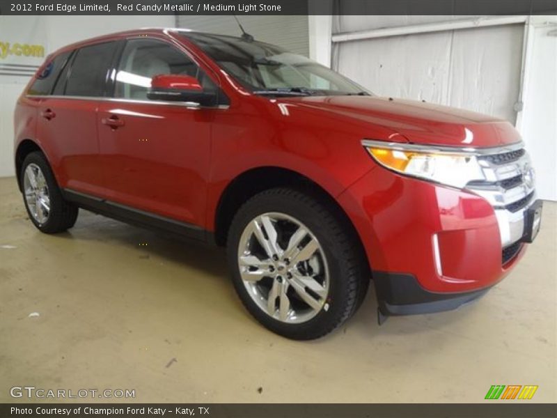 Red Candy Metallic / Medium Light Stone 2012 Ford Edge Limited