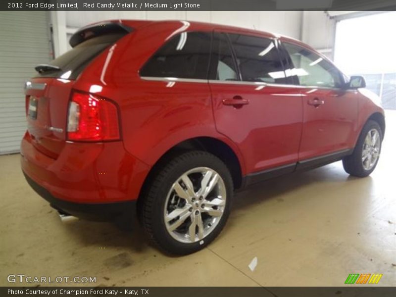 Red Candy Metallic / Medium Light Stone 2012 Ford Edge Limited