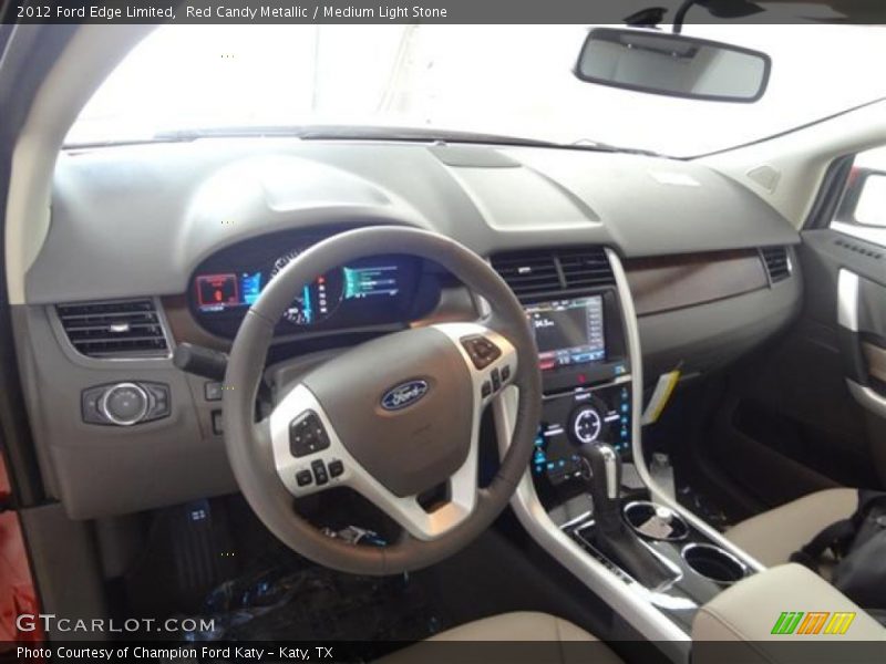 Red Candy Metallic / Medium Light Stone 2012 Ford Edge Limited