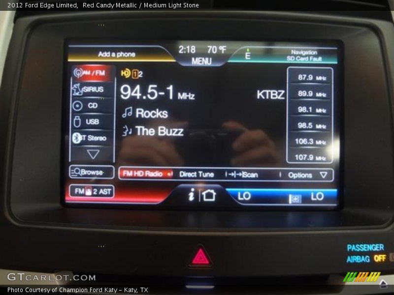 Red Candy Metallic / Medium Light Stone 2012 Ford Edge Limited