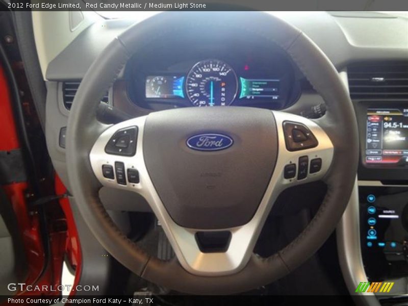 Red Candy Metallic / Medium Light Stone 2012 Ford Edge Limited