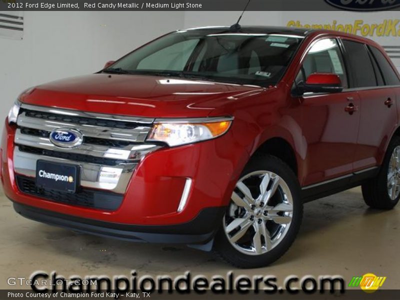 Red Candy Metallic / Medium Light Stone 2012 Ford Edge Limited