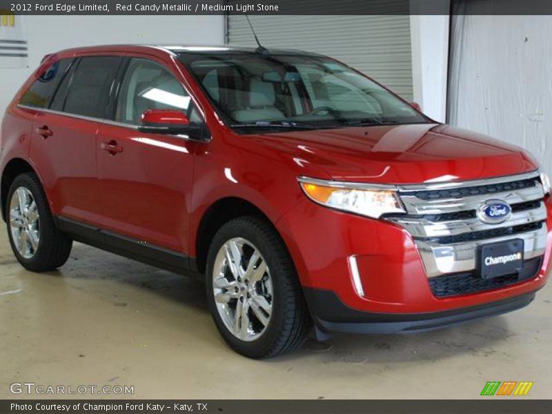 Red Candy Metallic / Medium Light Stone 2012 Ford Edge Limited