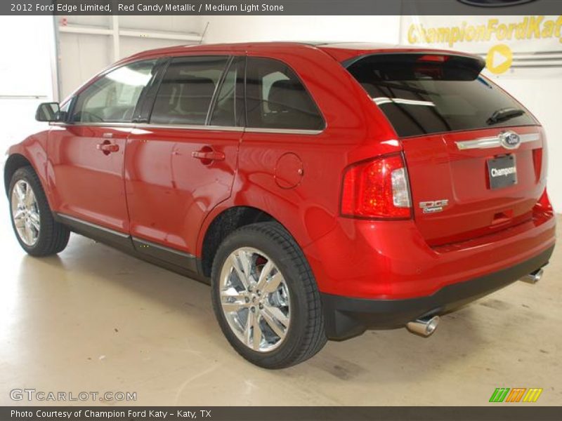Red Candy Metallic / Medium Light Stone 2012 Ford Edge Limited