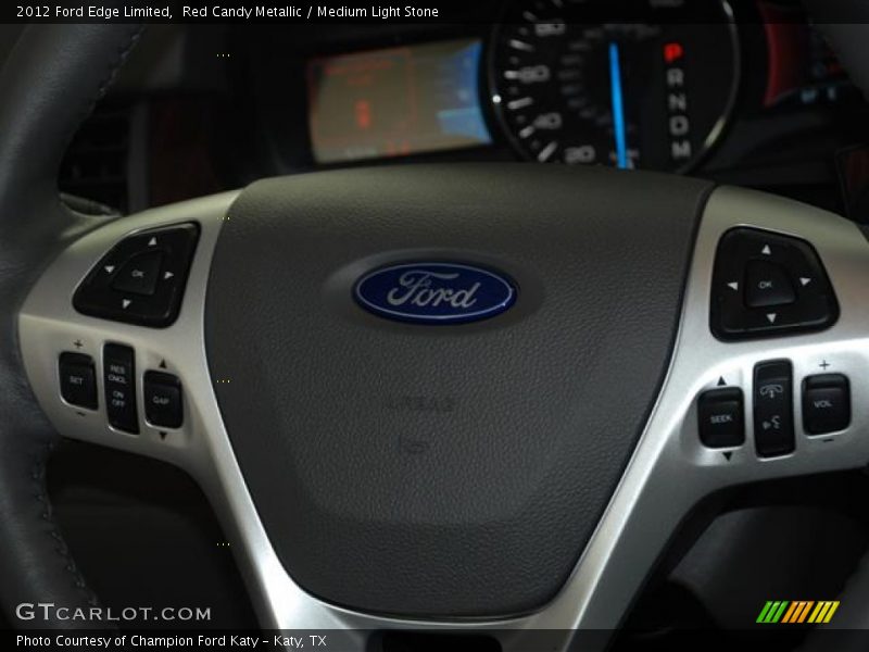 Red Candy Metallic / Medium Light Stone 2012 Ford Edge Limited