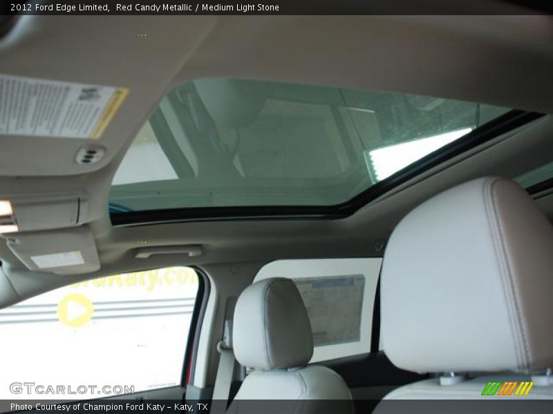 Red Candy Metallic / Medium Light Stone 2012 Ford Edge Limited