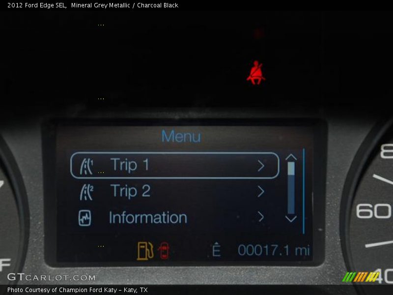 Mineral Grey Metallic / Charcoal Black 2012 Ford Edge SEL