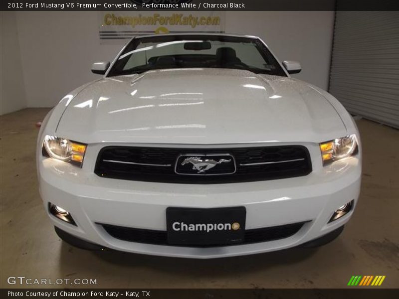 Performance White / Charcoal Black 2012 Ford Mustang V6 Premium Convertible