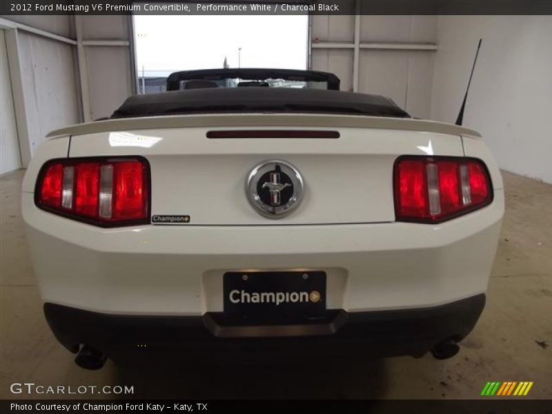 Performance White / Charcoal Black 2012 Ford Mustang V6 Premium Convertible