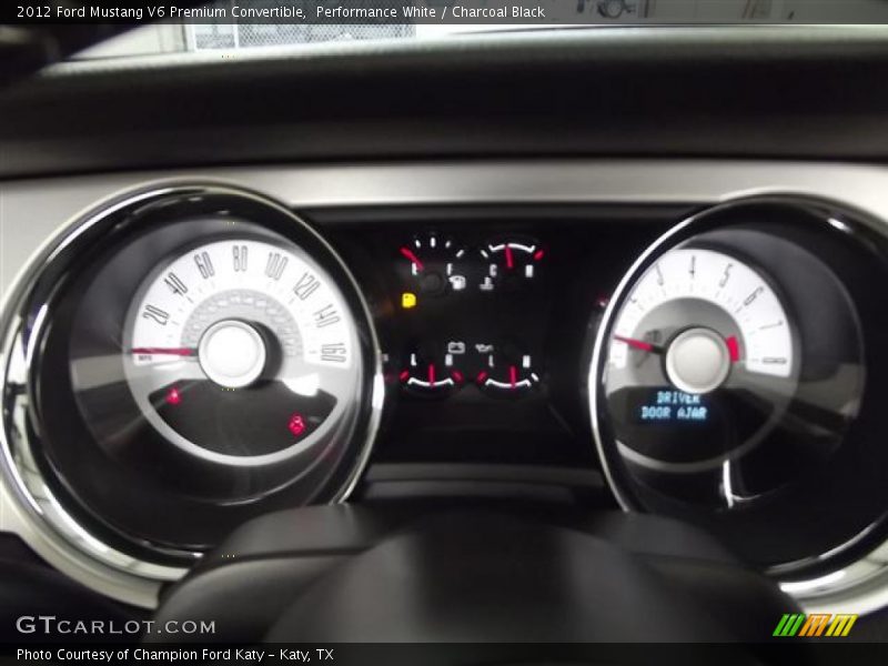 Performance White / Charcoal Black 2012 Ford Mustang V6 Premium Convertible