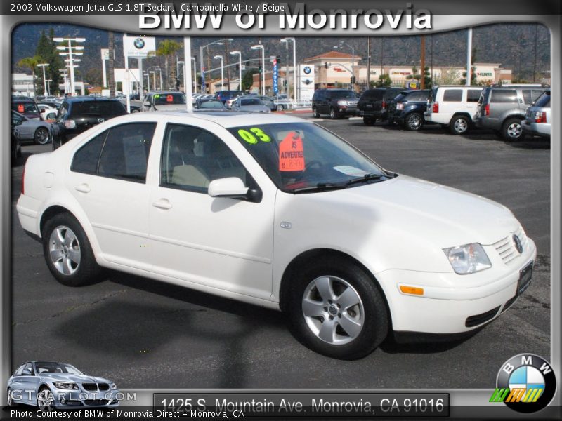Campanella White / Beige 2003 Volkswagen Jetta GLS 1.8T Sedan
