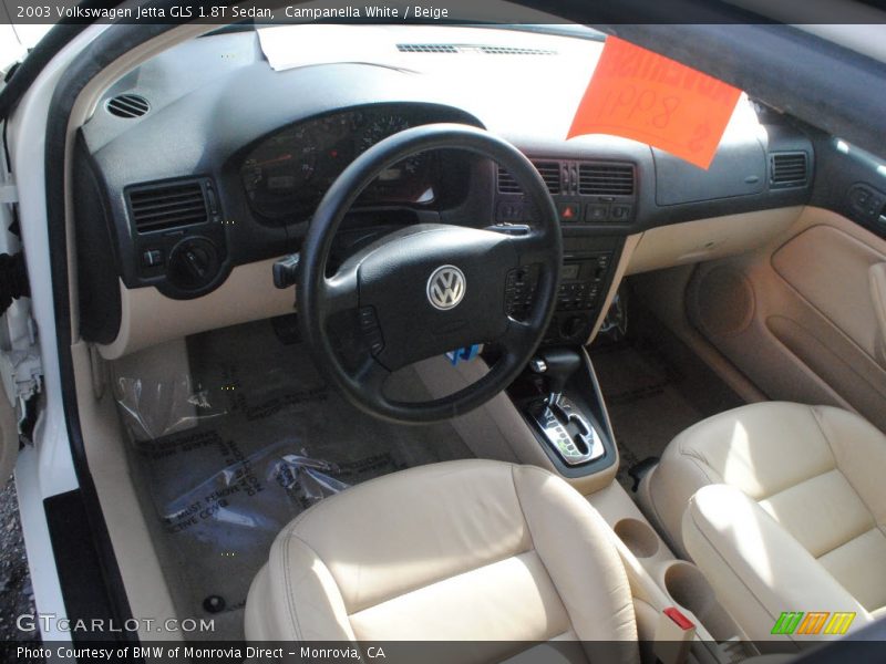 Campanella White / Beige 2003 Volkswagen Jetta GLS 1.8T Sedan
