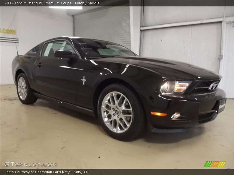 Black / Saddle 2012 Ford Mustang V6 Premium Coupe