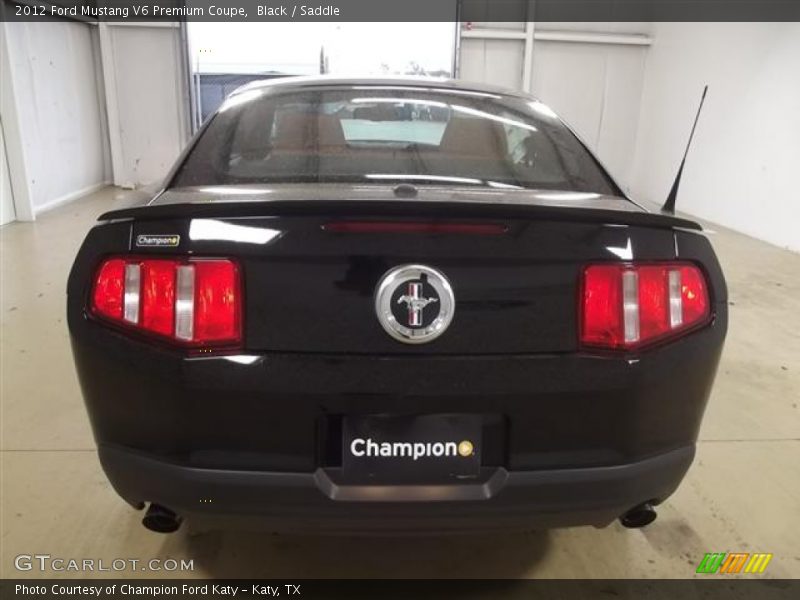 Black / Saddle 2012 Ford Mustang V6 Premium Coupe