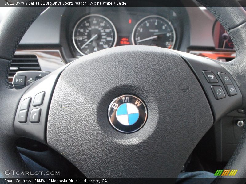 Alpine White / Beige 2012 BMW 3 Series 328i xDrive Sports Wagon