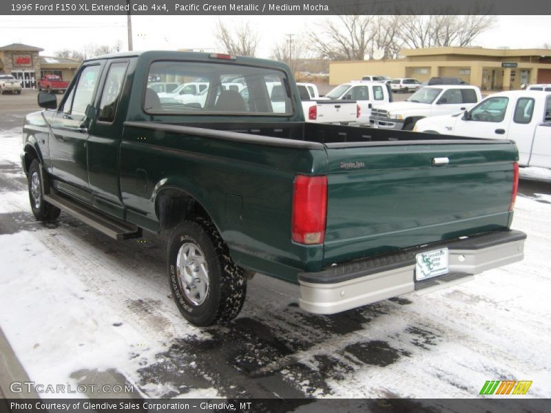 Pacific Green Metallic / Medium Mocha 1996 Ford F150 XL Extended Cab 4x4