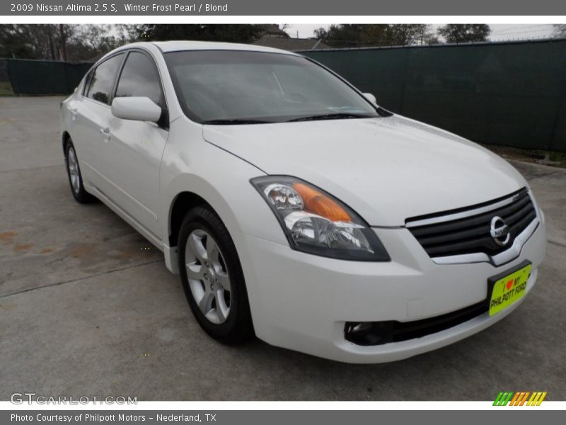 Winter Frost Pearl / Blond 2009 Nissan Altima 2.5 S