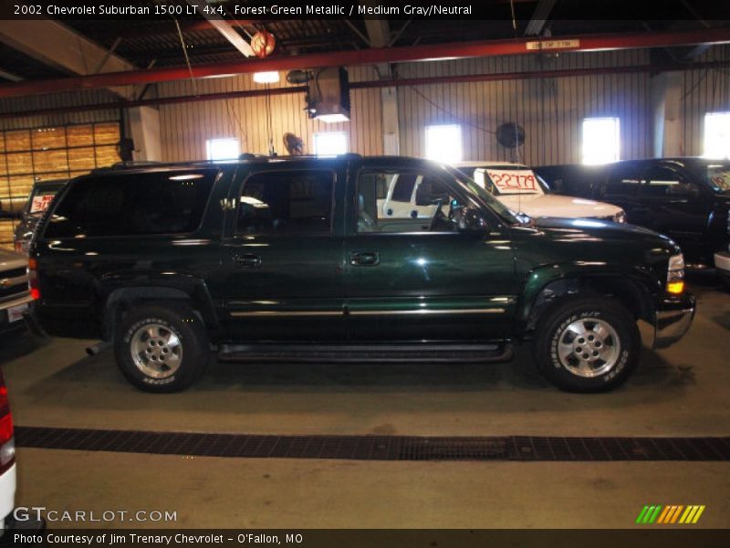 Forest Green Metallic / Medium Gray/Neutral 2002 Chevrolet Suburban 1500 LT 4x4