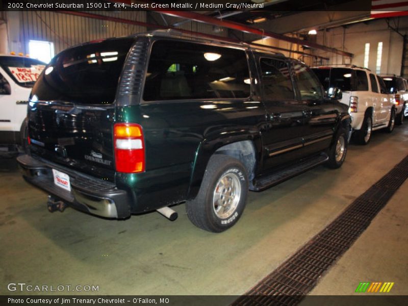 Forest Green Metallic / Medium Gray/Neutral 2002 Chevrolet Suburban 1500 LT 4x4