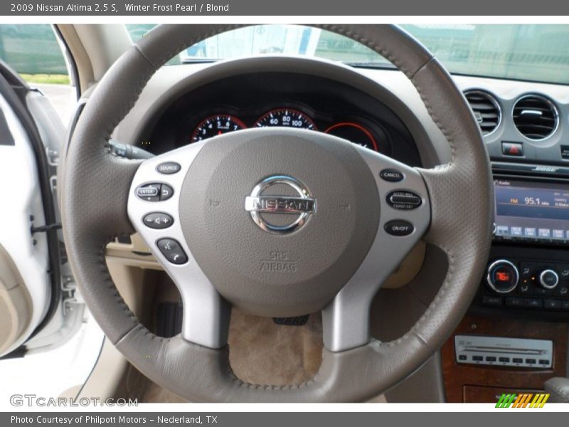Winter Frost Pearl / Blond 2009 Nissan Altima 2.5 S
