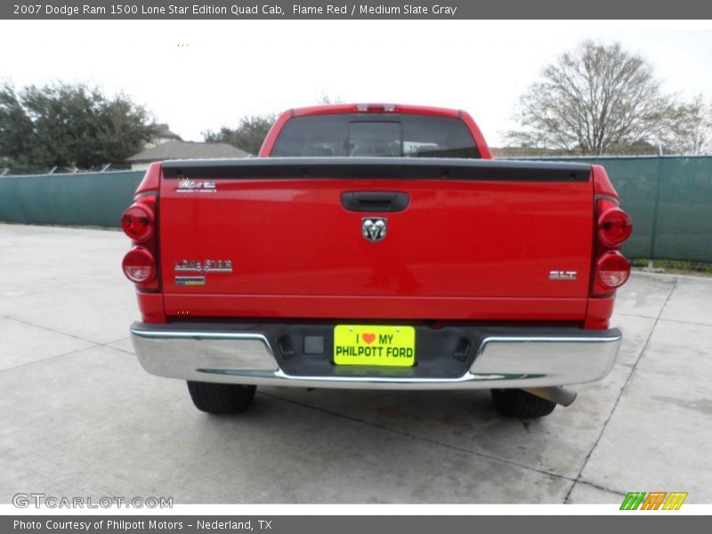 Flame Red / Medium Slate Gray 2007 Dodge Ram 1500 Lone Star Edition Quad Cab