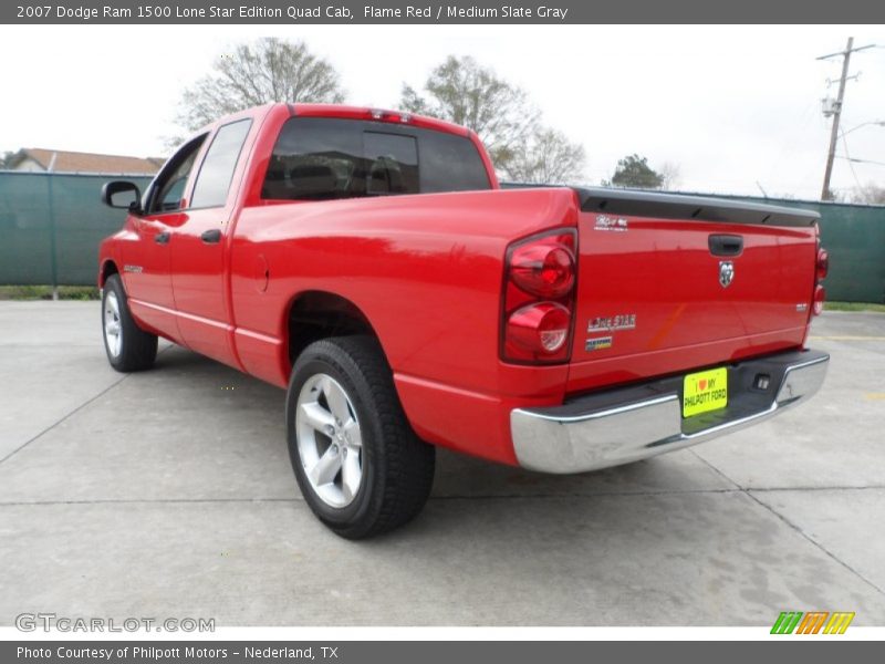 Flame Red / Medium Slate Gray 2007 Dodge Ram 1500 Lone Star Edition Quad Cab