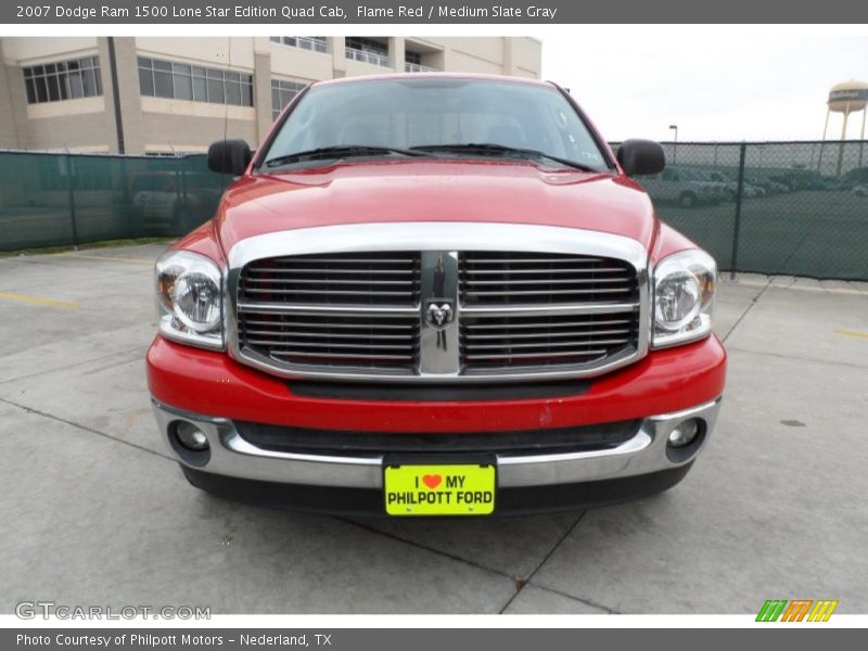 Flame Red / Medium Slate Gray 2007 Dodge Ram 1500 Lone Star Edition Quad Cab