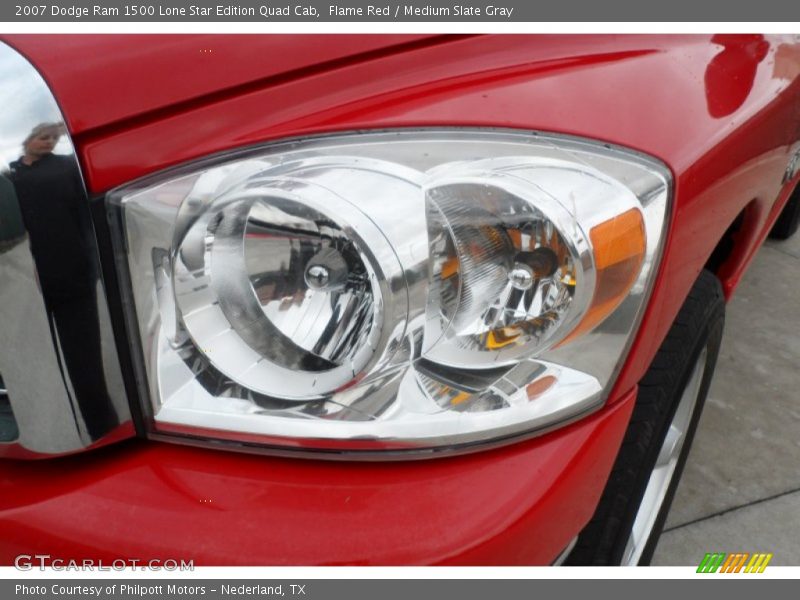 Flame Red / Medium Slate Gray 2007 Dodge Ram 1500 Lone Star Edition Quad Cab