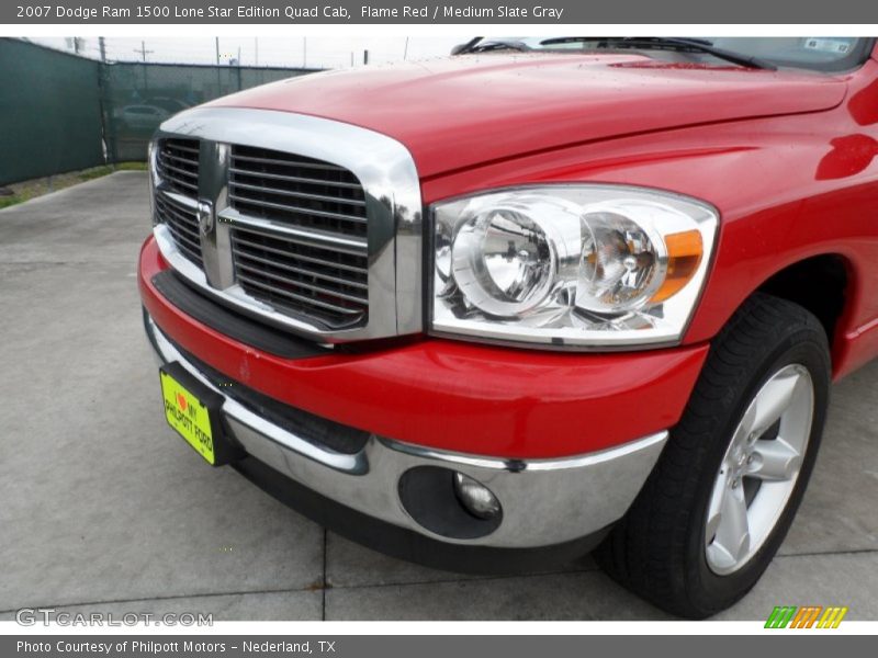 Flame Red / Medium Slate Gray 2007 Dodge Ram 1500 Lone Star Edition Quad Cab