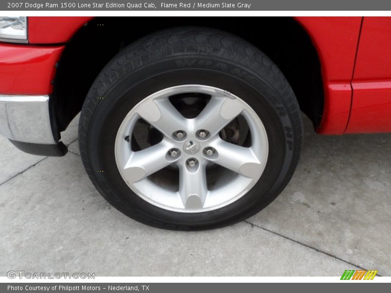 Flame Red / Medium Slate Gray 2007 Dodge Ram 1500 Lone Star Edition Quad Cab