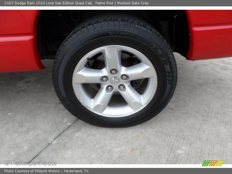 Flame Red / Medium Slate Gray 2007 Dodge Ram 1500 Lone Star Edition Quad Cab