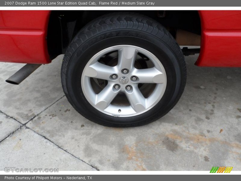 Flame Red / Medium Slate Gray 2007 Dodge Ram 1500 Lone Star Edition Quad Cab