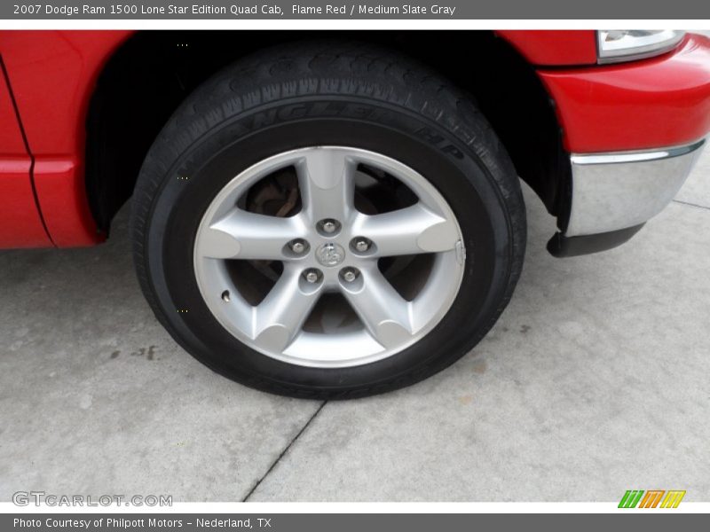Flame Red / Medium Slate Gray 2007 Dodge Ram 1500 Lone Star Edition Quad Cab