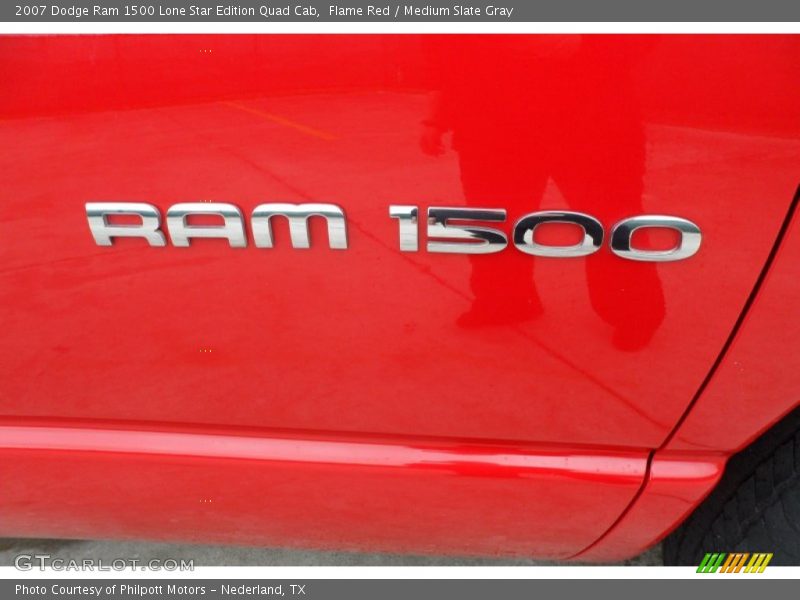 Flame Red / Medium Slate Gray 2007 Dodge Ram 1500 Lone Star Edition Quad Cab