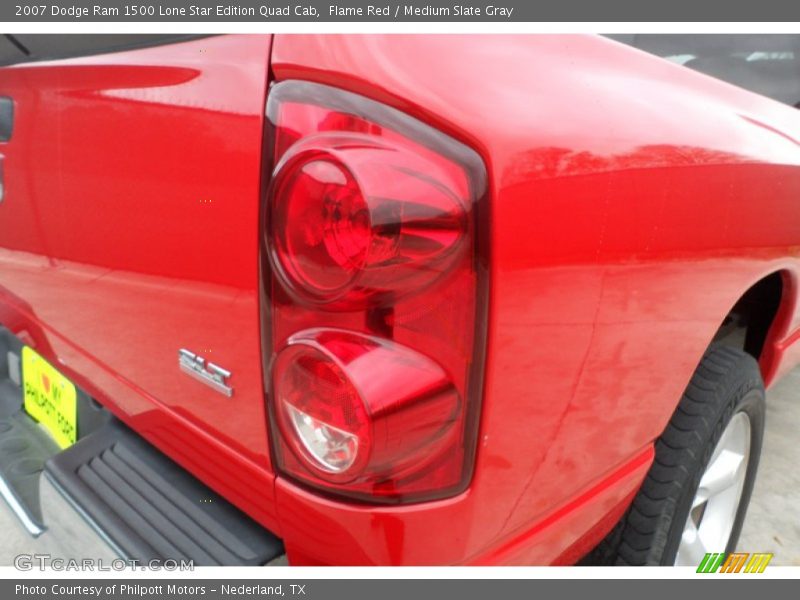Flame Red / Medium Slate Gray 2007 Dodge Ram 1500 Lone Star Edition Quad Cab