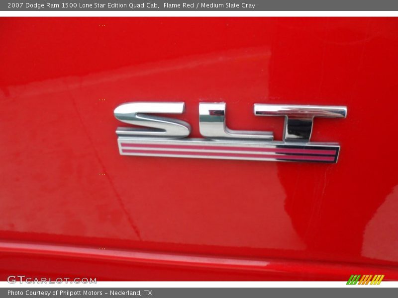 Flame Red / Medium Slate Gray 2007 Dodge Ram 1500 Lone Star Edition Quad Cab