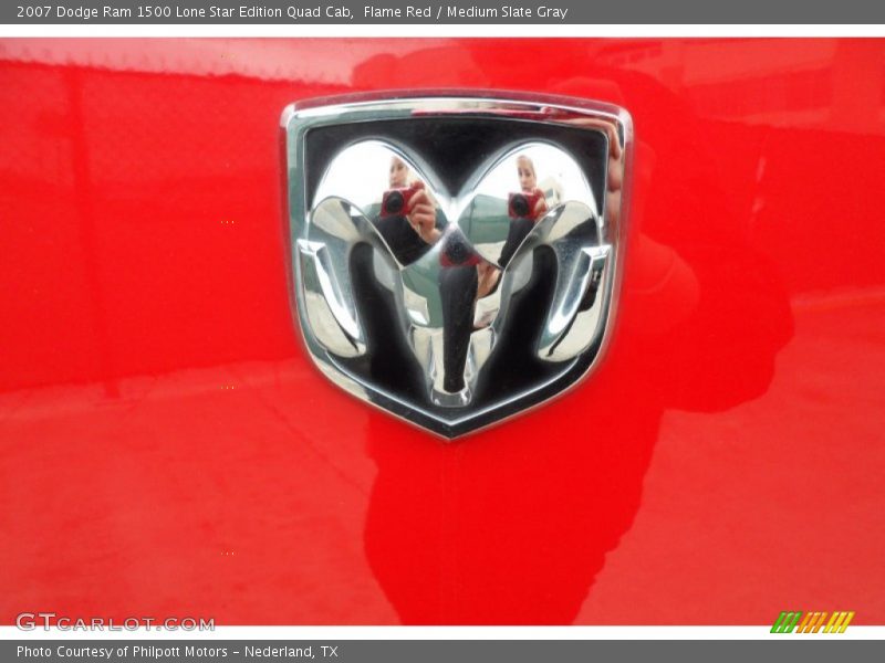 Flame Red / Medium Slate Gray 2007 Dodge Ram 1500 Lone Star Edition Quad Cab