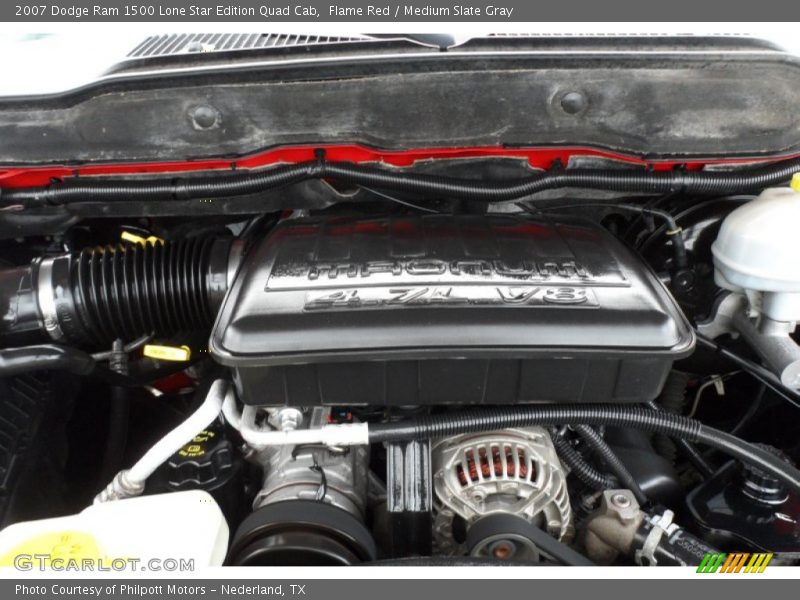 Flame Red / Medium Slate Gray 2007 Dodge Ram 1500 Lone Star Edition Quad Cab