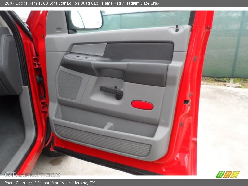 Flame Red / Medium Slate Gray 2007 Dodge Ram 1500 Lone Star Edition Quad Cab