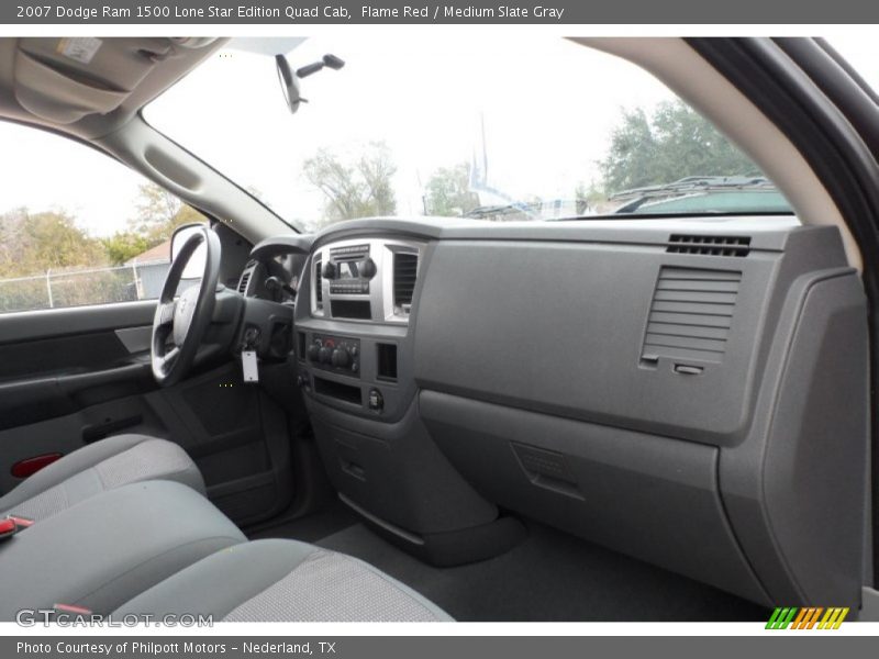 Flame Red / Medium Slate Gray 2007 Dodge Ram 1500 Lone Star Edition Quad Cab