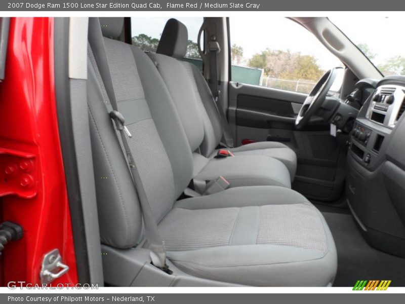 Flame Red / Medium Slate Gray 2007 Dodge Ram 1500 Lone Star Edition Quad Cab