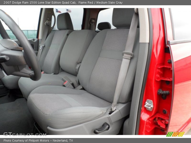 Flame Red / Medium Slate Gray 2007 Dodge Ram 1500 Lone Star Edition Quad Cab