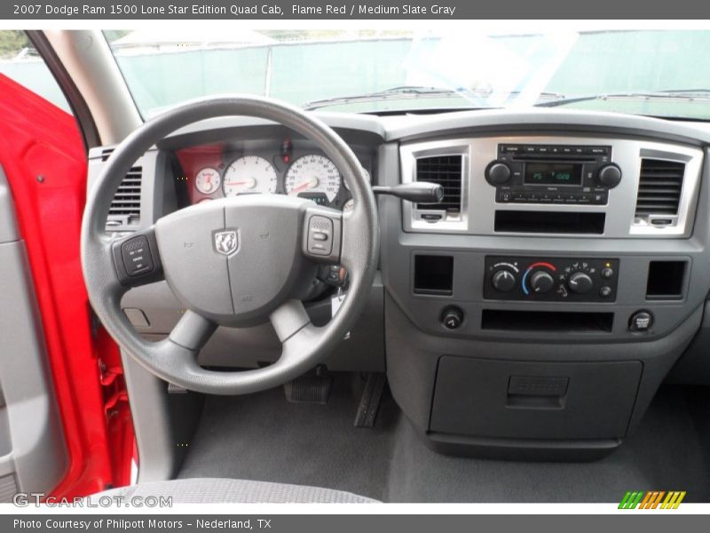 Flame Red / Medium Slate Gray 2007 Dodge Ram 1500 Lone Star Edition Quad Cab