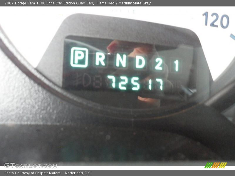Flame Red / Medium Slate Gray 2007 Dodge Ram 1500 Lone Star Edition Quad Cab
