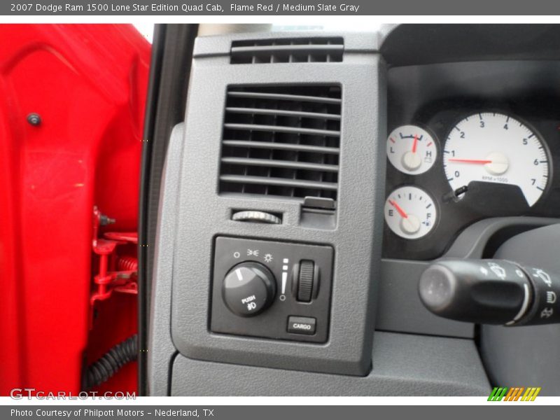 Flame Red / Medium Slate Gray 2007 Dodge Ram 1500 Lone Star Edition Quad Cab